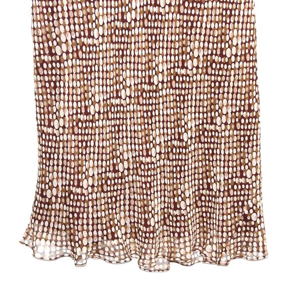 100% Silk Donna Morgan Skirt Set Size 14 Brown Vintage - Picture 5 of 16